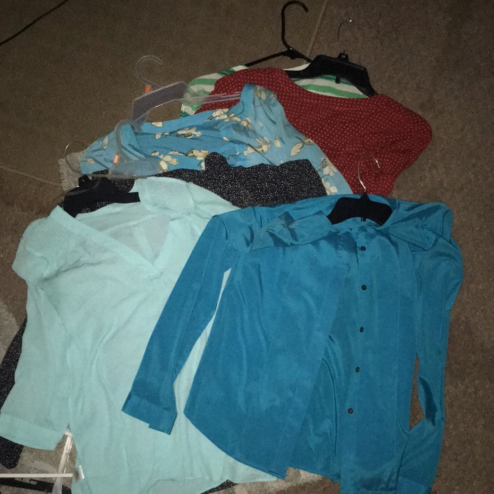 Bundle of 6 3/4 & long sleeve dress shirts